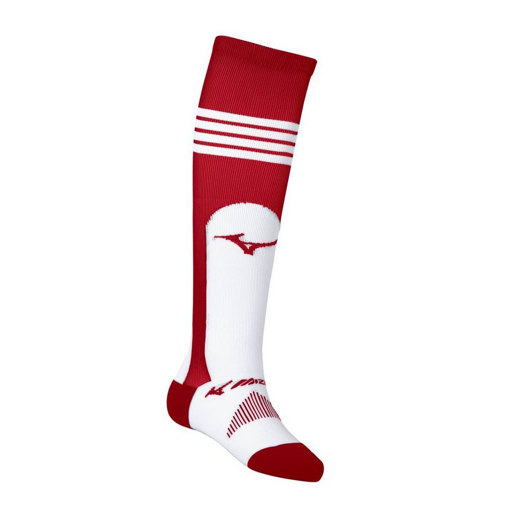 Panske Ponožky Mizuno Performance OTC Stirrup Baseball Červené Vypredaj PKQD39482
